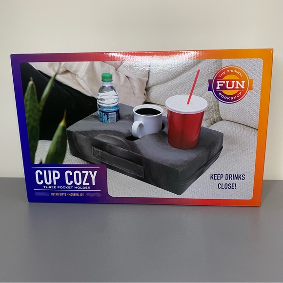 Cup Cozy Three Pocket Holder Pillow by The Original Fun Workshop - Picture 1 of 8